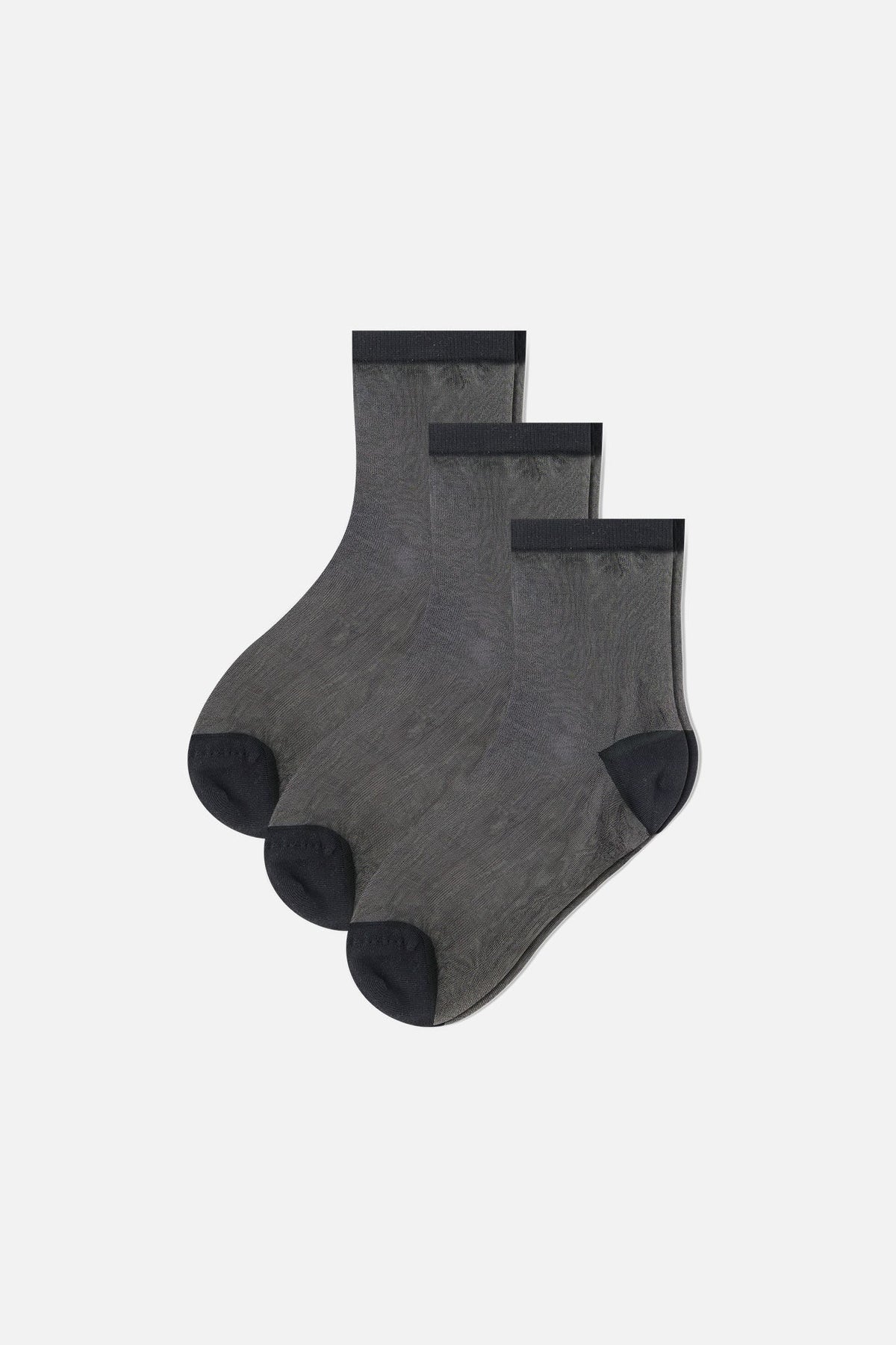 Fancy Mesh Sock in Black (3-Pack)