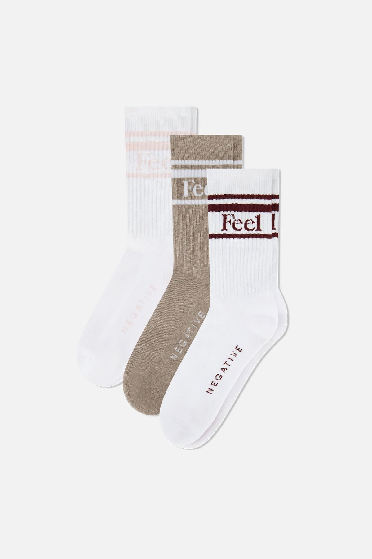 Feel Good Varsity Sock in Ambient (3-Pack)