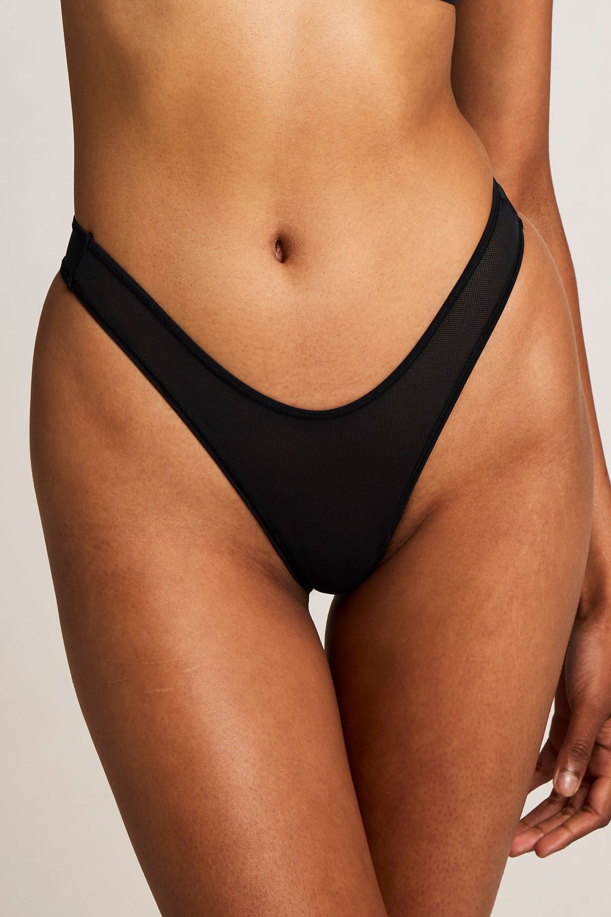 Sieve Dipped Thong in Black (3-Pack)